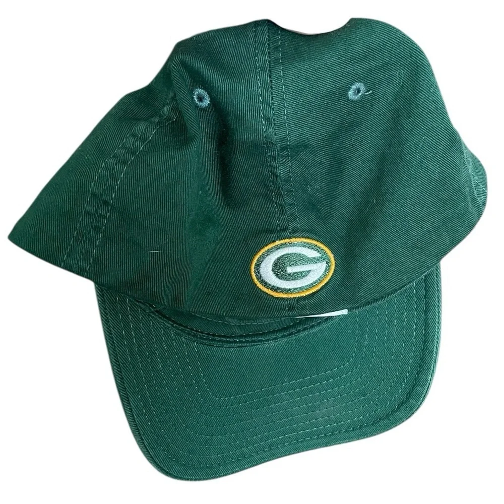 Green Bay Packers Team NFL Cap Hat Green Adjustable Embroidered Logo Spellout